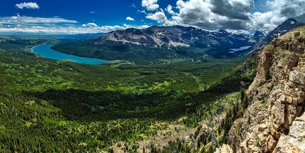 Glacier National Park Panorama view
