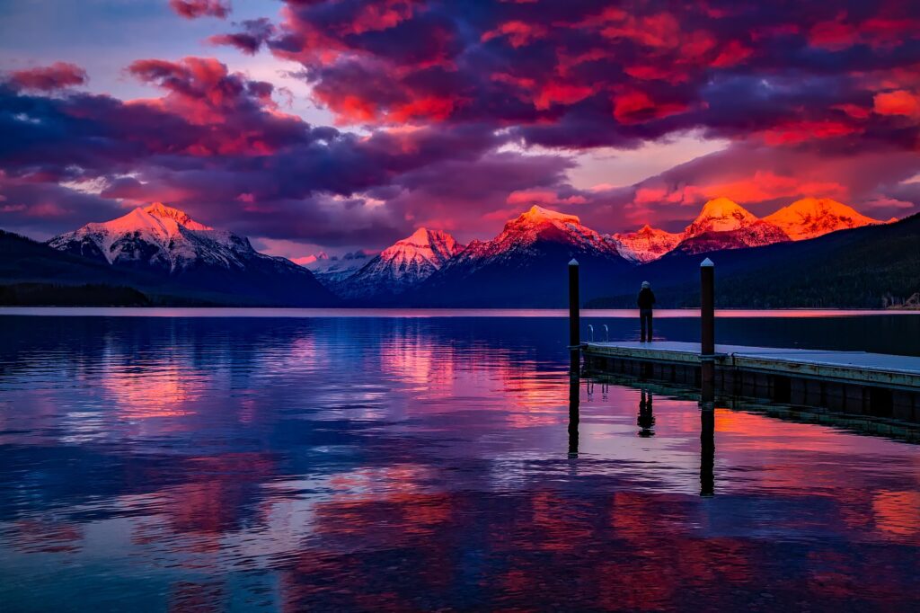 Lake McDonald sunset viw